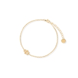 Bransoleta srebrna pozłacana z aniołkiem