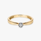 Pierścionek zaręczynowy złoty Romantyczny