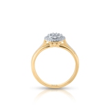 Pierścionek złoty z brylantami