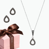 KOMPLET SREBRNA ŁEZKA