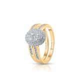 Pierścionek złoty z brylantami