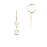 Kolczyki srebrne pozłacane