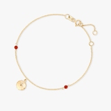 Bransoleta złota z meduzą i koralem Santorini