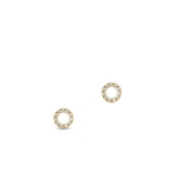 Kolczyki złote kółka z cyrkoniami