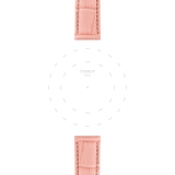 Skórzany różowy pasek Tissot 16 mm