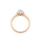 Pierścionek złoty bicolor z brylantami i diamentami