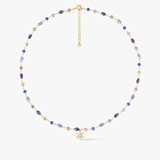 Naszyjnik srebrny z kolorowymi kamieniami