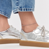 Bransoleta srebrna na nogę