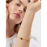 Bransoleta srebrna z bursztynem Miodowa