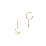 Kolczyki srebrne pozłacane półksiężyce