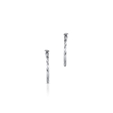 Kolczyki srebrne plecione koła