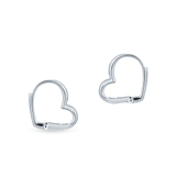 Kolczyki srebrne z motywem serca