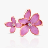 Pierścionek srebrny Kwiaty Nocy Różowy Bez