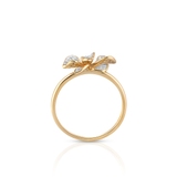 Pierścionek złota orchidea Kwiaty Nocy