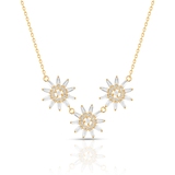 Naszyjnik srebrny pozłacany z cyrkoniami