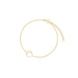 Bransoletka srebrna pozłacana półksiężyc