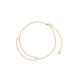 Bransoleta srebrna pozłacana z cyrkoniami