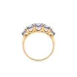 Pierścionek złoty z tanzanitami
