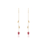 Kolczyki złote z różowymi turmalinami Saint Tropez