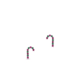 Kolczyki srebrne cukrowa laska