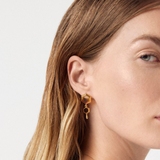 Kolczyki srebrne z bursztynem Miodowa