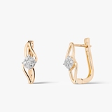 Kolczyki złote z diamentami