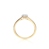 Pierścionek złoty bicolor z brylantami