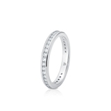 Pierścionek białe złoto z diamentami