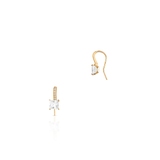 Kolczyki złote z kwadratową cyrkonią