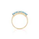 Pierścionek złoty z topazami