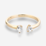 Pierścionek złoty z cyrkoniami