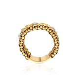 Pierścionek złoty z brylantami