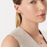 Nausznice złote z brązowymi diamentami Karmelowa