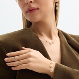 Bransoleta srebrna pozłacana z cyrkoniami