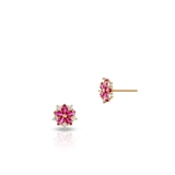 Kolczyki złote kolorowe gwiazdy