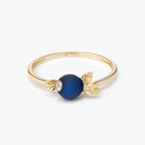 Pierścionek złoty Kwiaty Nocy Borówka