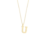 Naszyjnik srebrny z Literką U - Picky Pica Say My Name