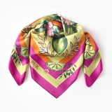 Chusta jedwabna Kwiaty Nocy Limonki