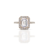 Pierścionek złoty z cyrkoniami