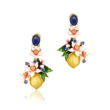 Kolczyki srebrne Kwiaty Nocy Cytrusy