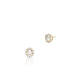 Kolczyki złote z owalną cyrkonią