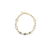 Bransoleta złota z diamentami i szafirami