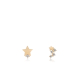 Kolczyki złote gwiazdki z cyrkoniami