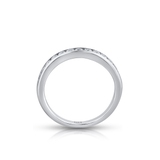 Pierścionek białe złoto z brylantami