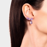 Kolczyki srebrne Kwiaty Nocy Fioletowy Bez