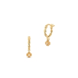 Kolczyki srebrne pozłacane z cyrkoniami