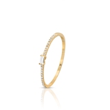 Pierścionek złoty z diamentem W.KRUK