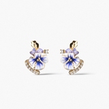 Kolczyki złote Kwiaty Nocy Bratki