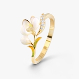 Pierścionek srebrny Kwiaty Nocy Konwalia