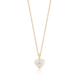 Wisiorek złoty serce z brylantami